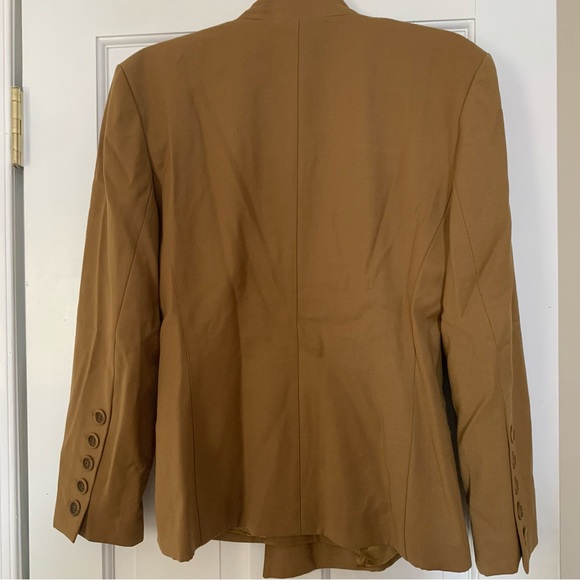 Escada Vintage Wool Double Breasted Blazer with Pocket Square - Picture 4 of 9